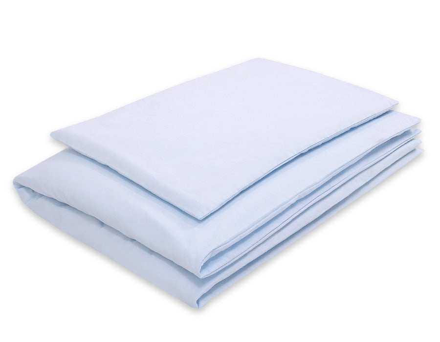 Cotton children's bedding set 2 pieces pillowcase 60x40 cm and duvet cover 135x100 cm - blue