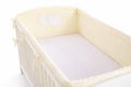 Universal crib rail bumper XXL - Hearts cream