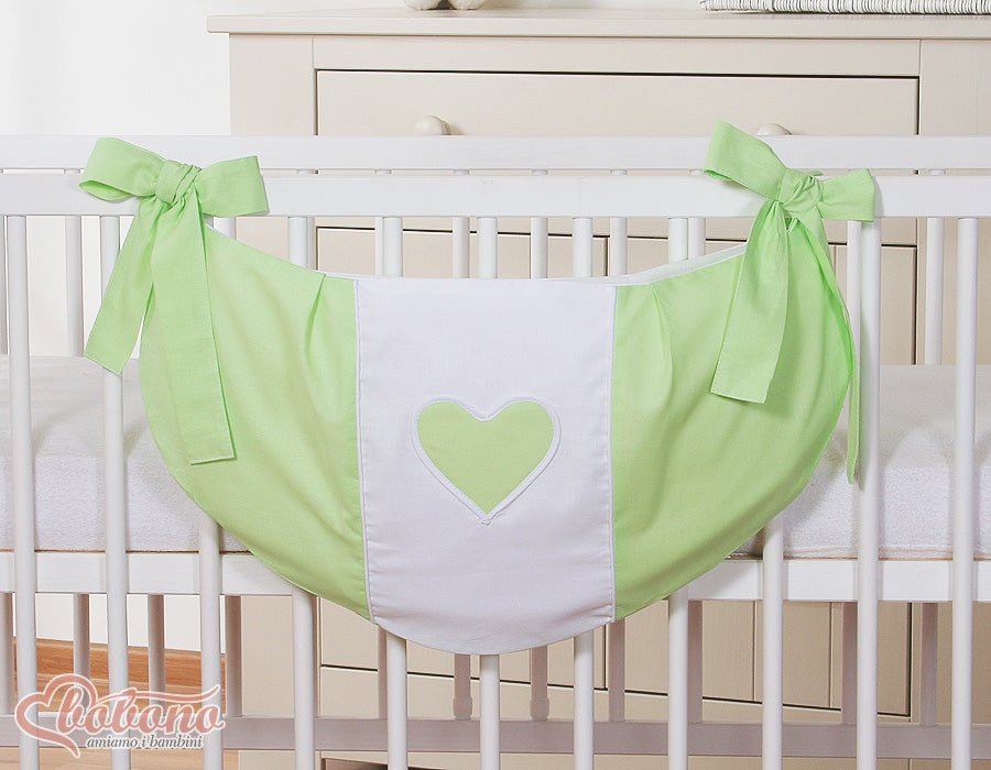 Toys bag- Hanging Hearts green