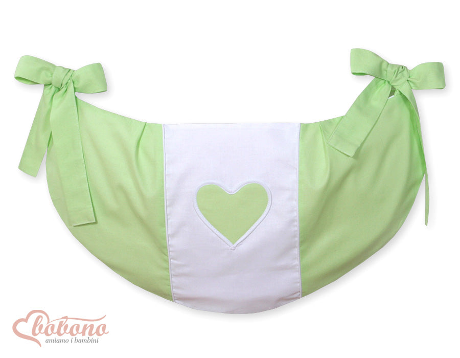 Toys bag- Hanging Hearts green