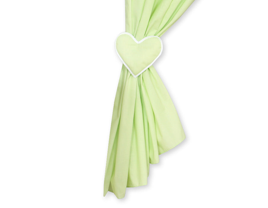 Curtains for baby room- Hanging Hearts green