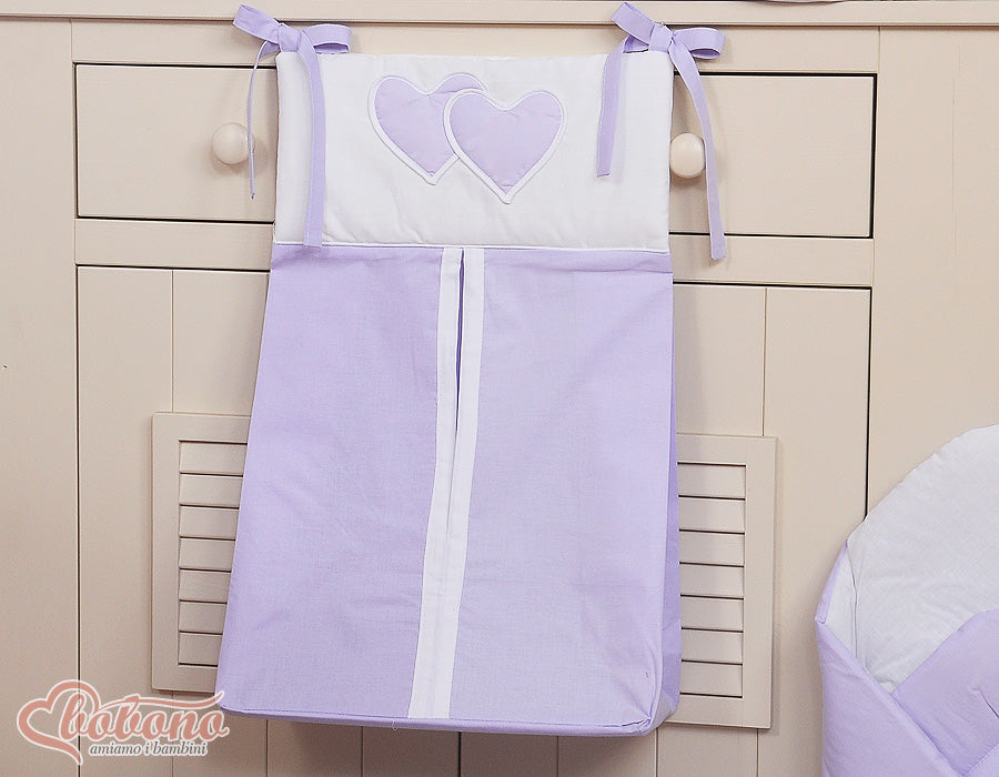 Diaper bag- Hanging Hearts lilac