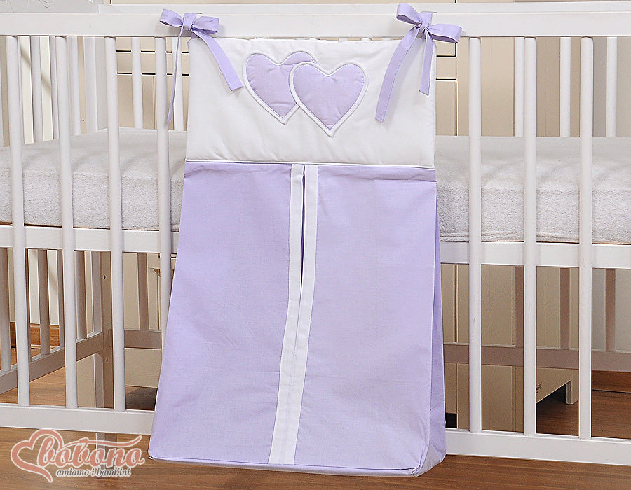 Diaper bag- Hanging Hearts lilac
