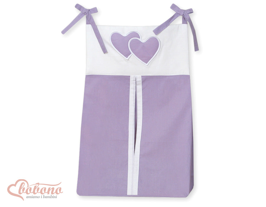 Diaper bag- Hanging Hearts lilac