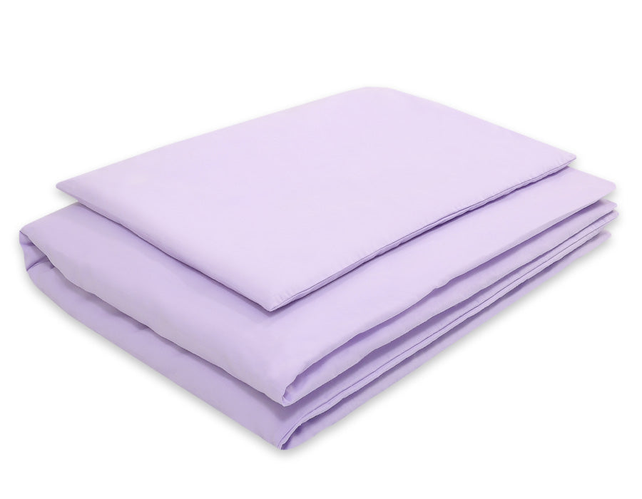 Cotton children's bedding set 2 pieces pillowcase 60x40 cm and duvet cover 135x100 cm - lilac