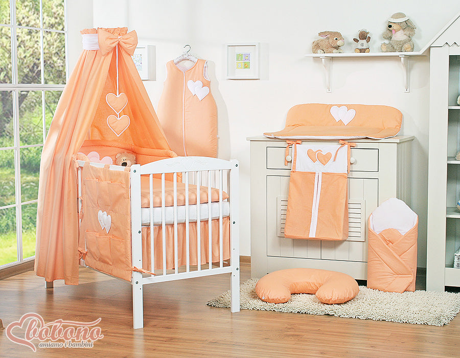 Canopy made of fabric- Hanging Hearts orange