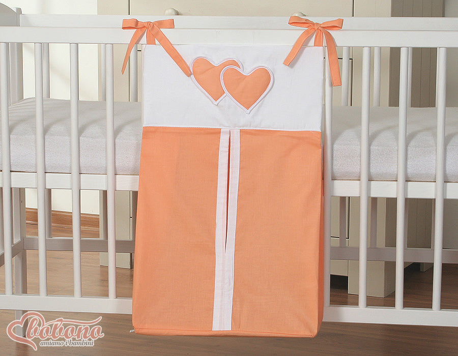 Diaper bag- Hanging Hearts orange