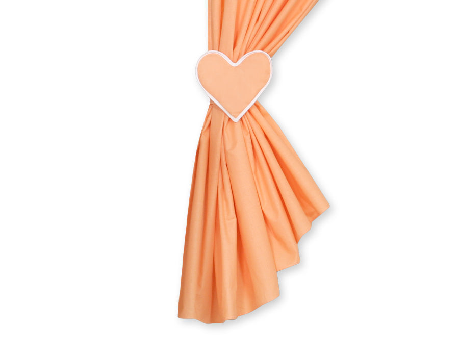 Curtains for baby room- Hanging Hearts orange