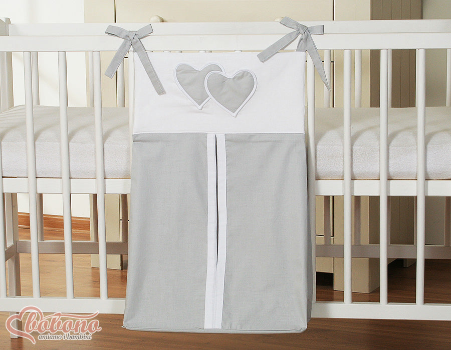 Diaper bag- Hanging Hearts grey