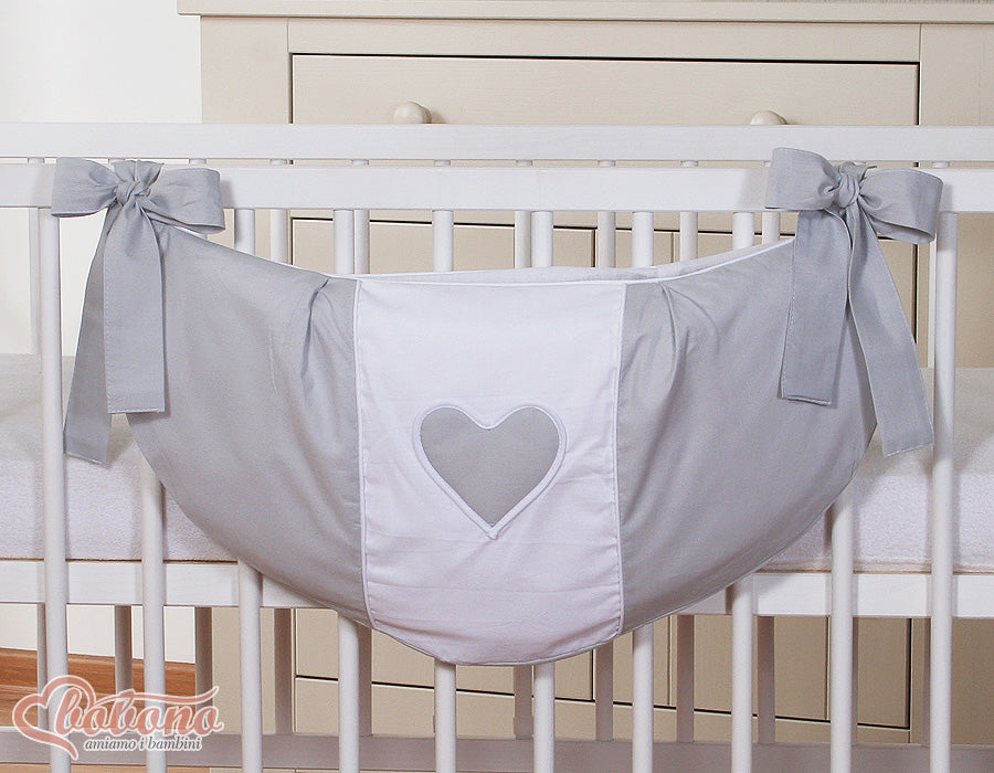 Toys bag- Hanging Hearts grey