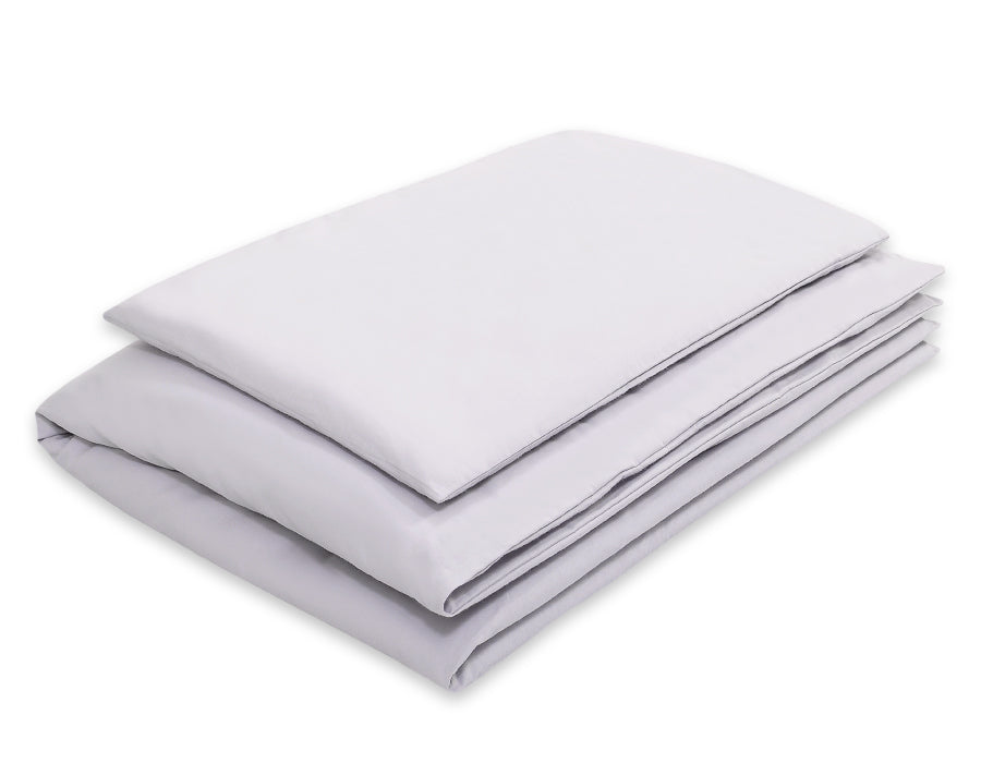 Cotton children's bedding set, 2 pieces, pillowcase 60x40 cm and duvet cover 120x90 cm - gray