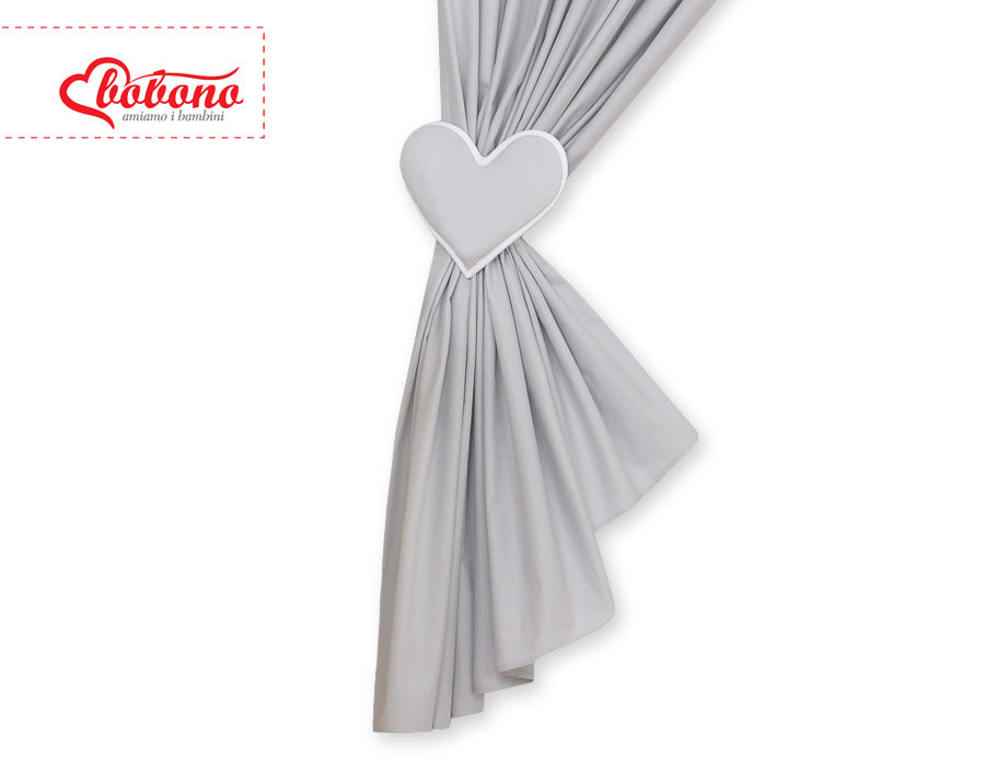 Curtains for baby room- Hanging Hearts gray