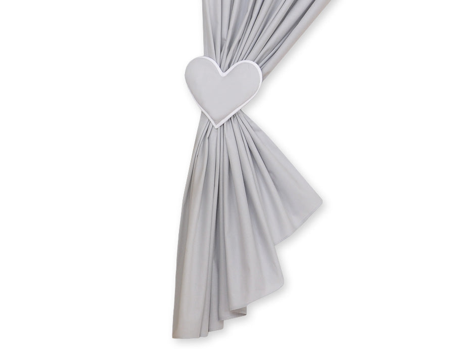 Curtains for baby room- Hanging Hearts gray