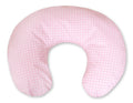 Breastfeeding Pillow Nursing Croissant Pillow, removable, Hands-Free Feeding - Pink checkered