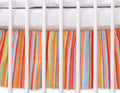 Dust Ruffle-Masking flounce 120x60cm- Hanging Hearts orange strips