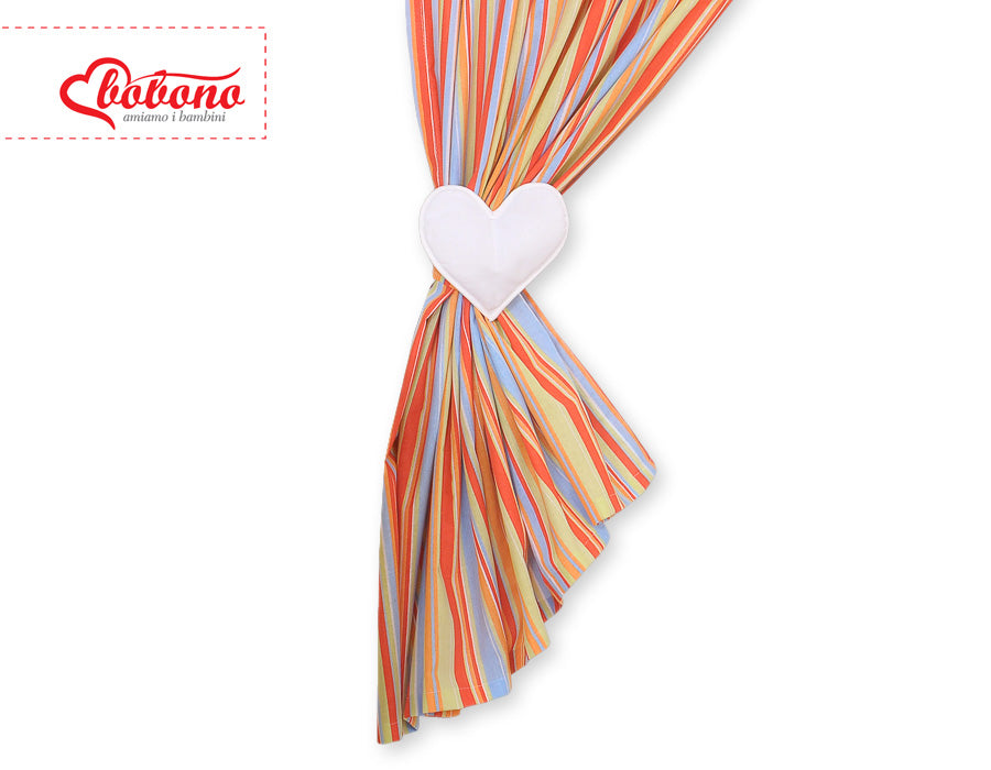 Curtains for baby room- Hanging Hearts orange strips