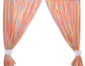 Curtains for baby room- Hanging Hearts orange strips
