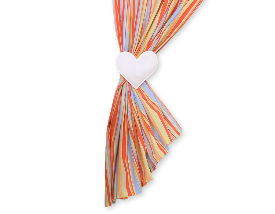 Curtains for baby room- Hanging Hearts orange strips