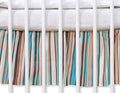 Dust Ruffle-Masking flounce 120x60cm- Hanging Hearts brown strips
