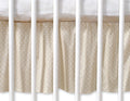 Dust Ruffle-Masking flounce 140x70cm- Hanging Hearts white polka dots on beige
