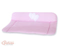 Soft changing mat- Hanging Hearts white polka dots on pink