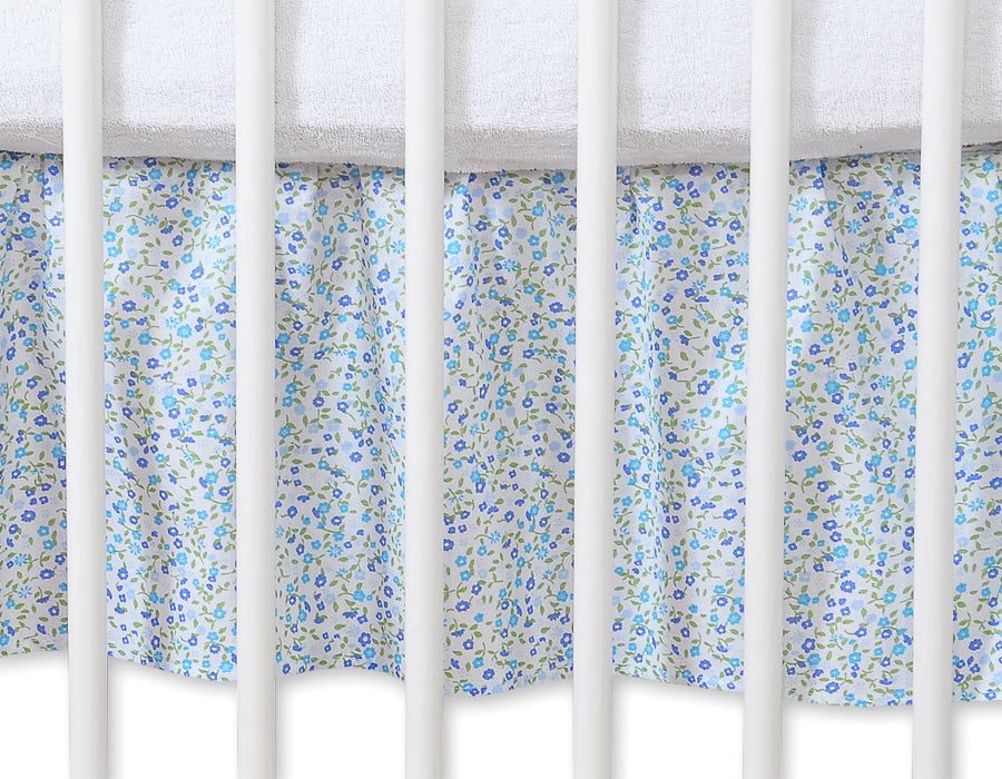 Dust Ruffle-Masking flounce 120x60cm- Hanging Hearts blue flowers