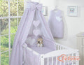 Canopy made of fabric- Hanging Hearts pink flowers