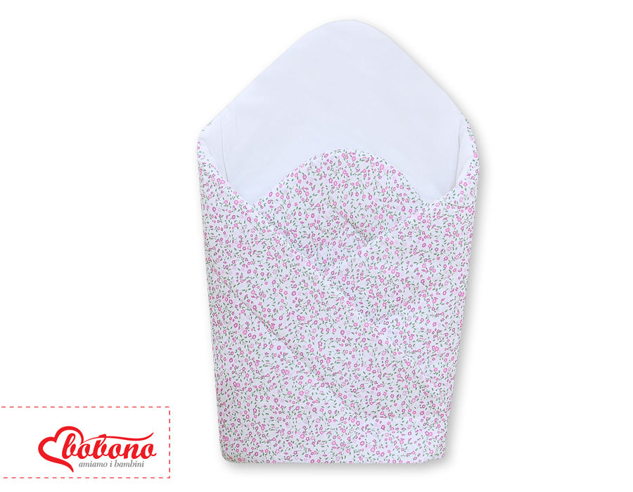 Babynest with stiffening- Hanging Hearts little pink flowers