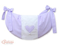 Toys bag- Hanging Hearts white polka dots on lilac