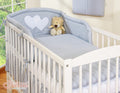 Bedding set 3-pcs 135x100 - Hanging Hearts white polka dots on grey