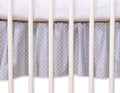 Dust Ruffle-Masking flounce 120x60cm- Hanging Hearts white polka dots on grey