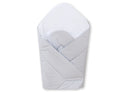 Babynest with stiffening- Hanging Hearts white polka dots on grey