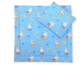 Pram bedding set with duvet and pillow 2pcs - Hallo rabbit blue