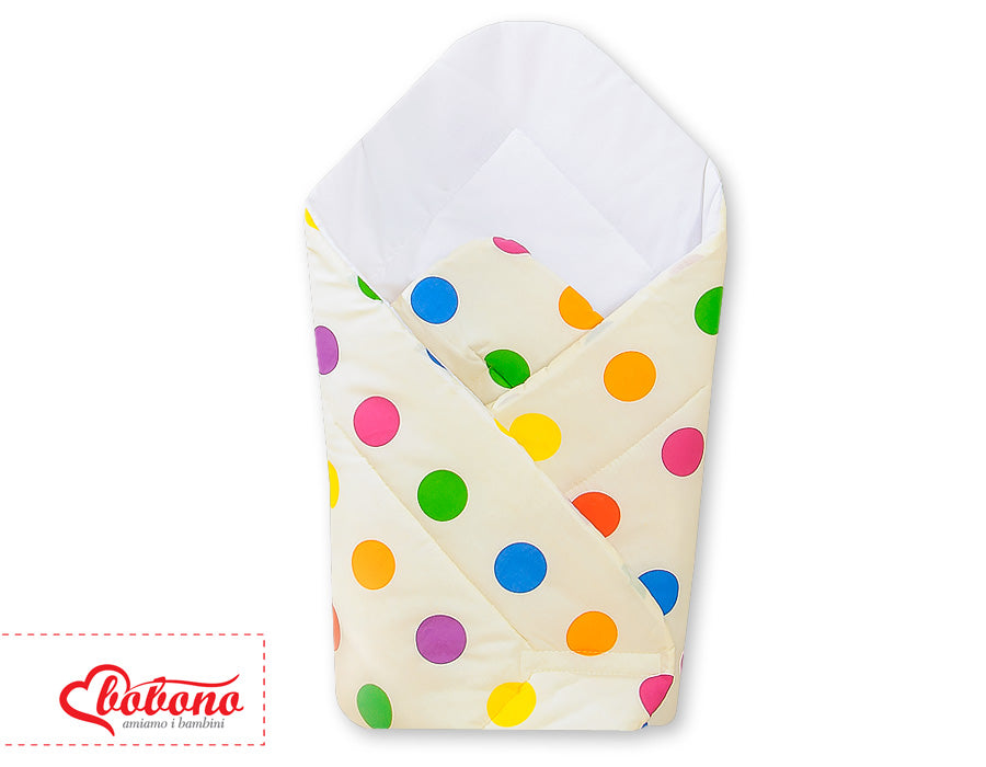 Baby nest with stiffenig- Basic dark dots on cream
