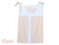 Diaper bag- Hanging Hearts white dots on beige