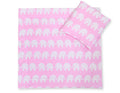Pram bedding set with duvet and pillow 2pcs - Elephants pink