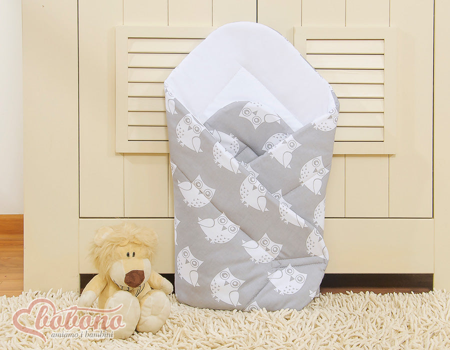 Baby nest- Simple owls grey