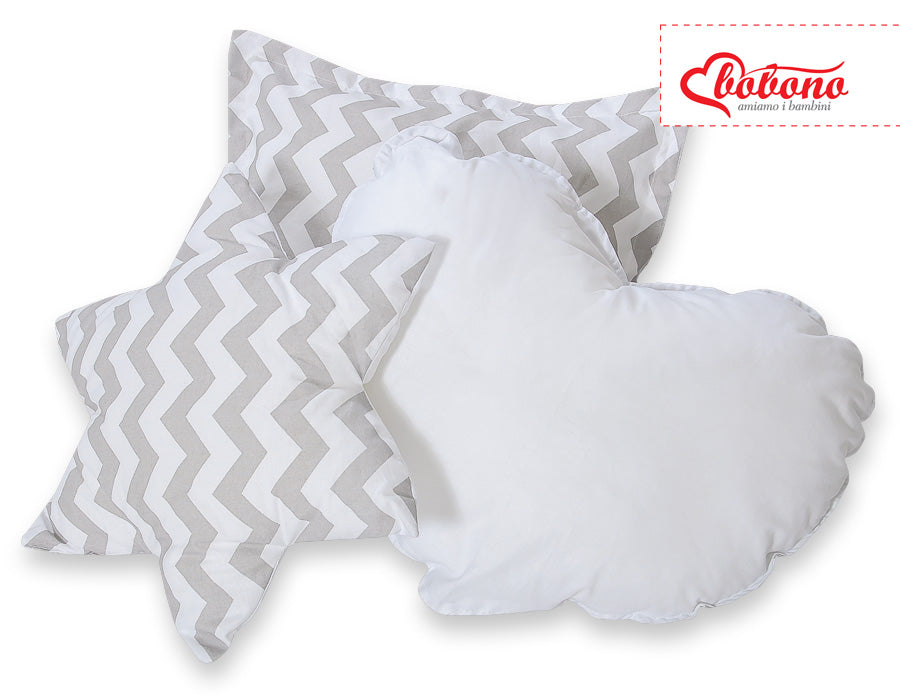 3pcs pillow set - Chevron grey