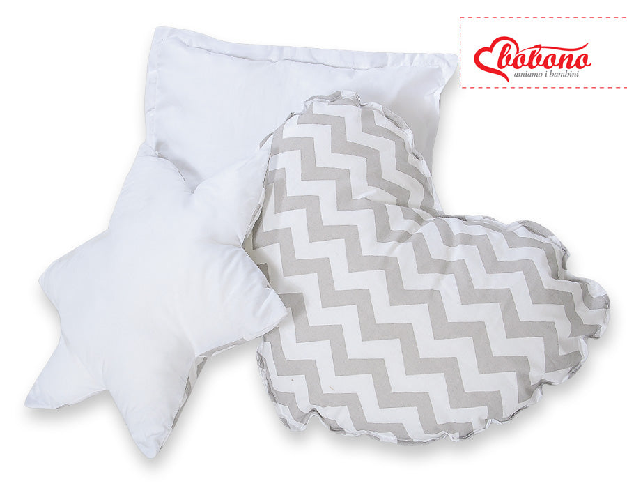 3pcs pillow set - Chevron grey