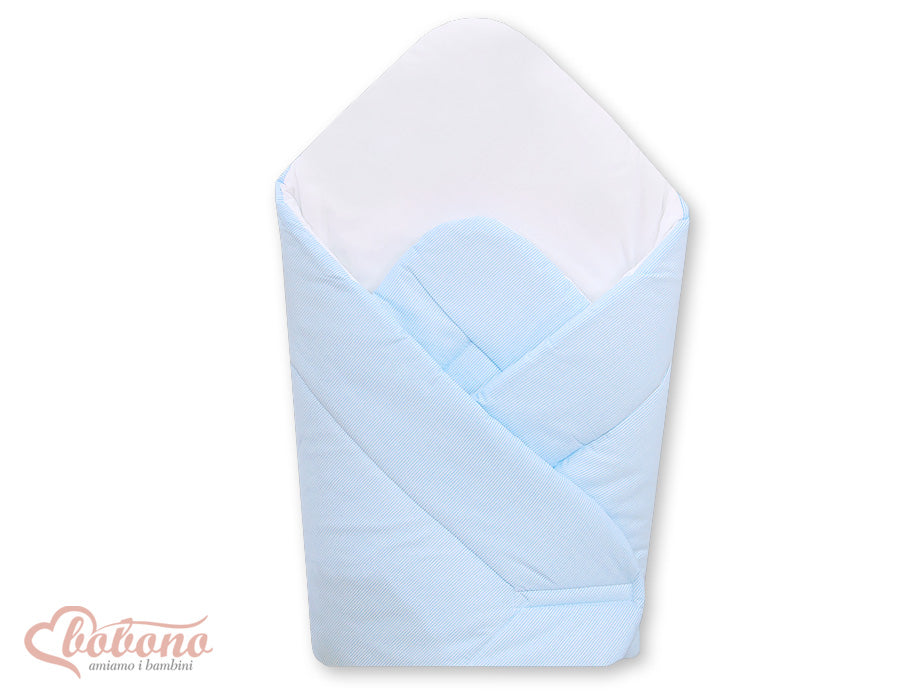 Babynest with stiffening- Hanging Hearts blue strips