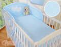 Bedding set 3-pcs 120x90 - Hanging Hearts blue strips