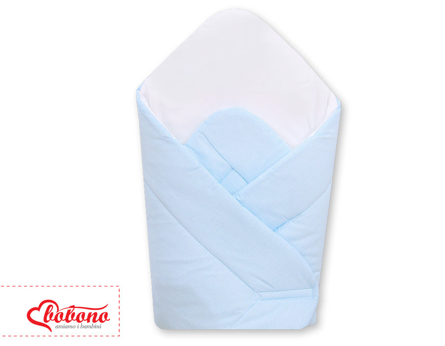 Babynest with stiffening- Hanging Hearts blue strips