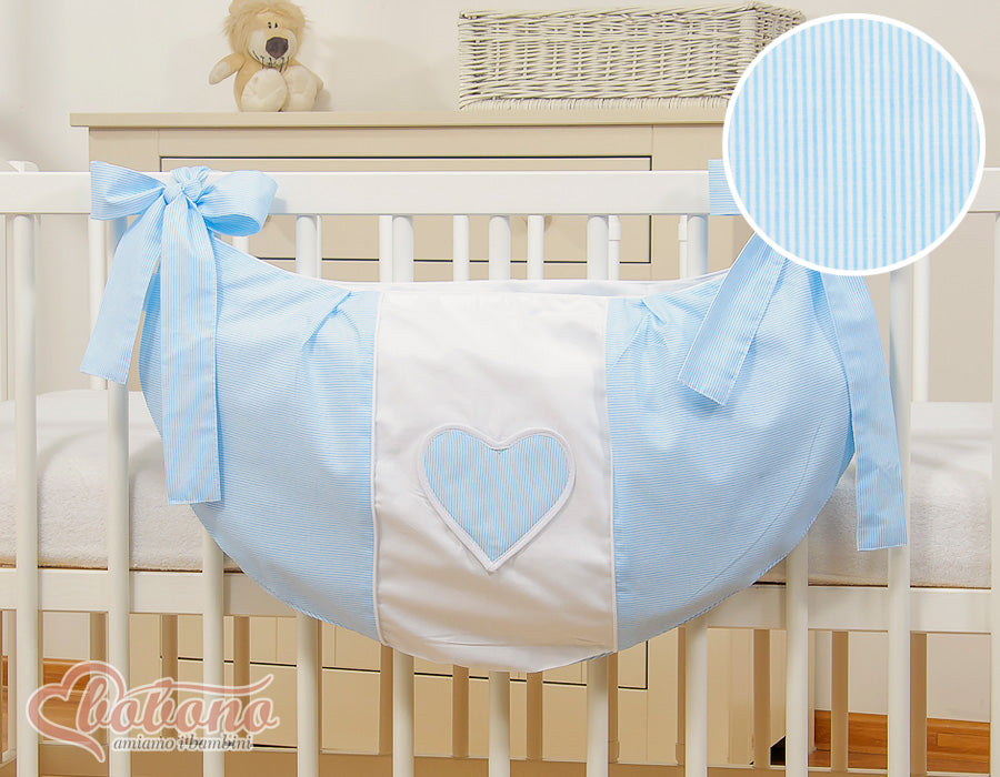 Toys bag- Hanging Hearts blue strips