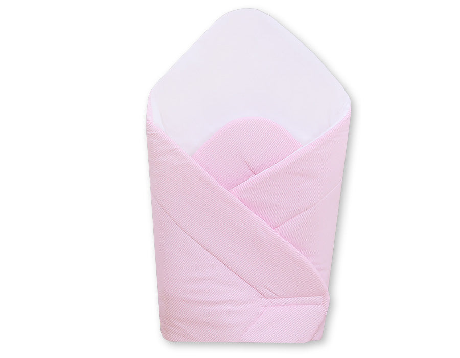 Babynest with stiffening- Hanging Hearts pink strips