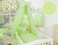 Canopy made of fabric- Hanging Hearts green strips