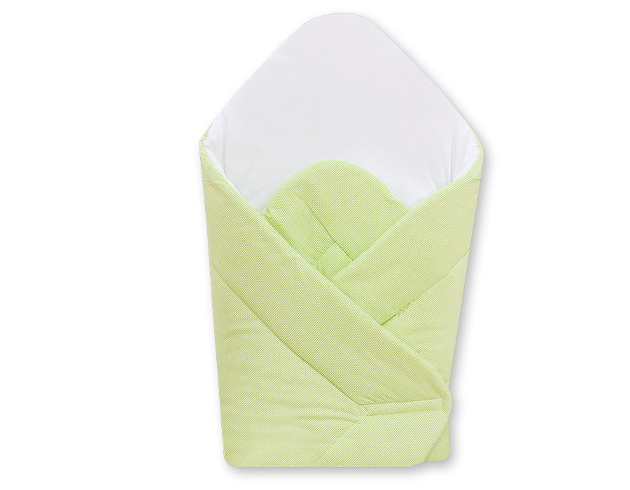 Babynest with stiffening- Hanging Hearts green strips