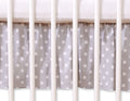 Dust Ruffle-Masking flounce 140x70cm- Hanging Hearts white dots on grey