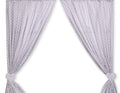 Curtains for baby room- Hanging Hearts white dots on grey