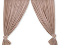 Curtains for baby room- Hanging Hearts white dots on brown