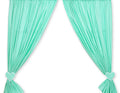 Curtains for baby room- Hanging Hearts white dots on mint